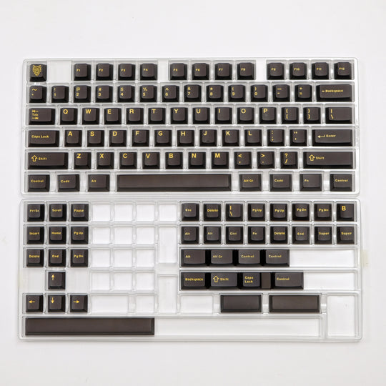 Black Gold Translucent Keycaps Set