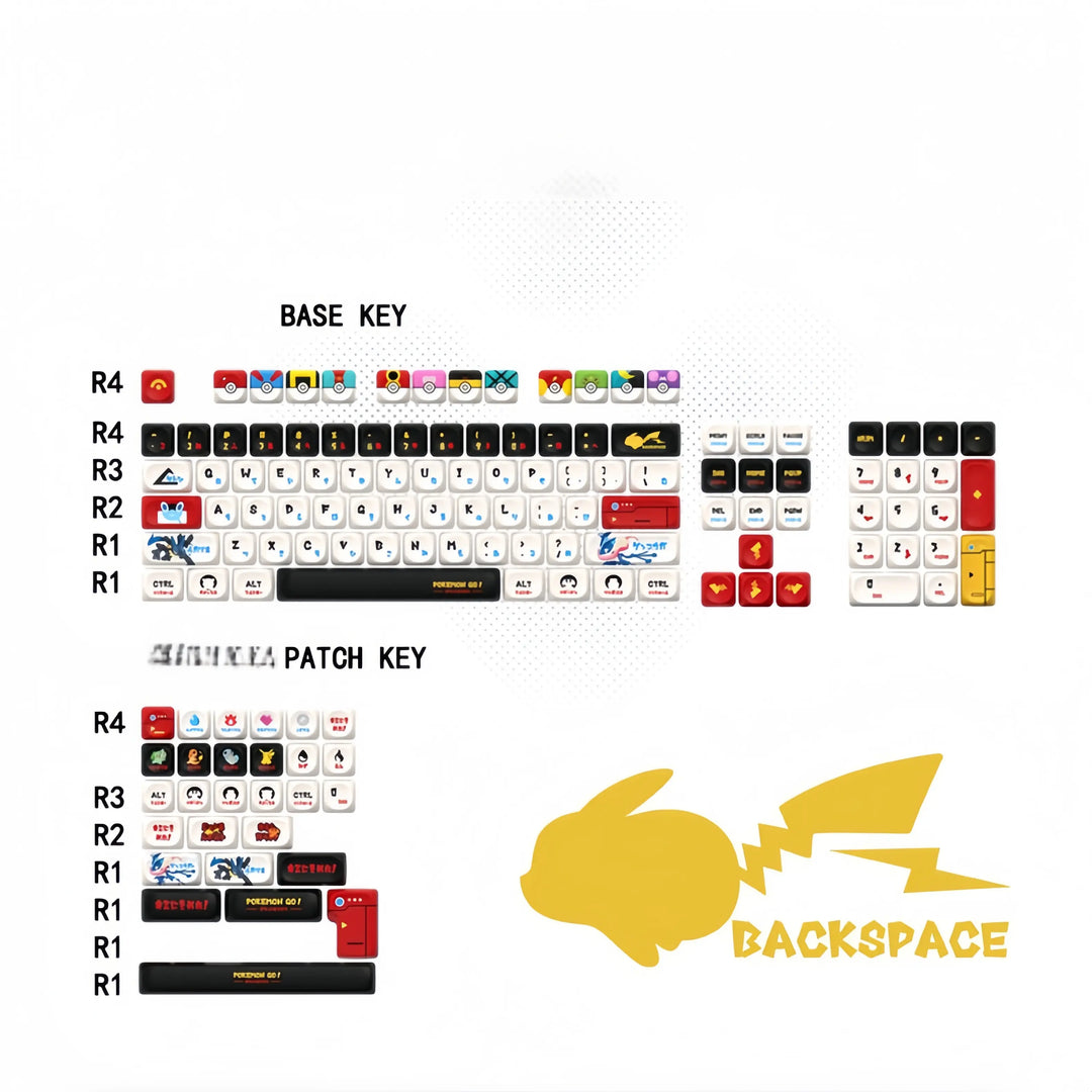 Pokemon Keycaps Set Navy