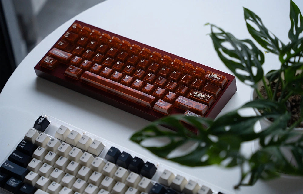 Fossil Amber Keycaps Set