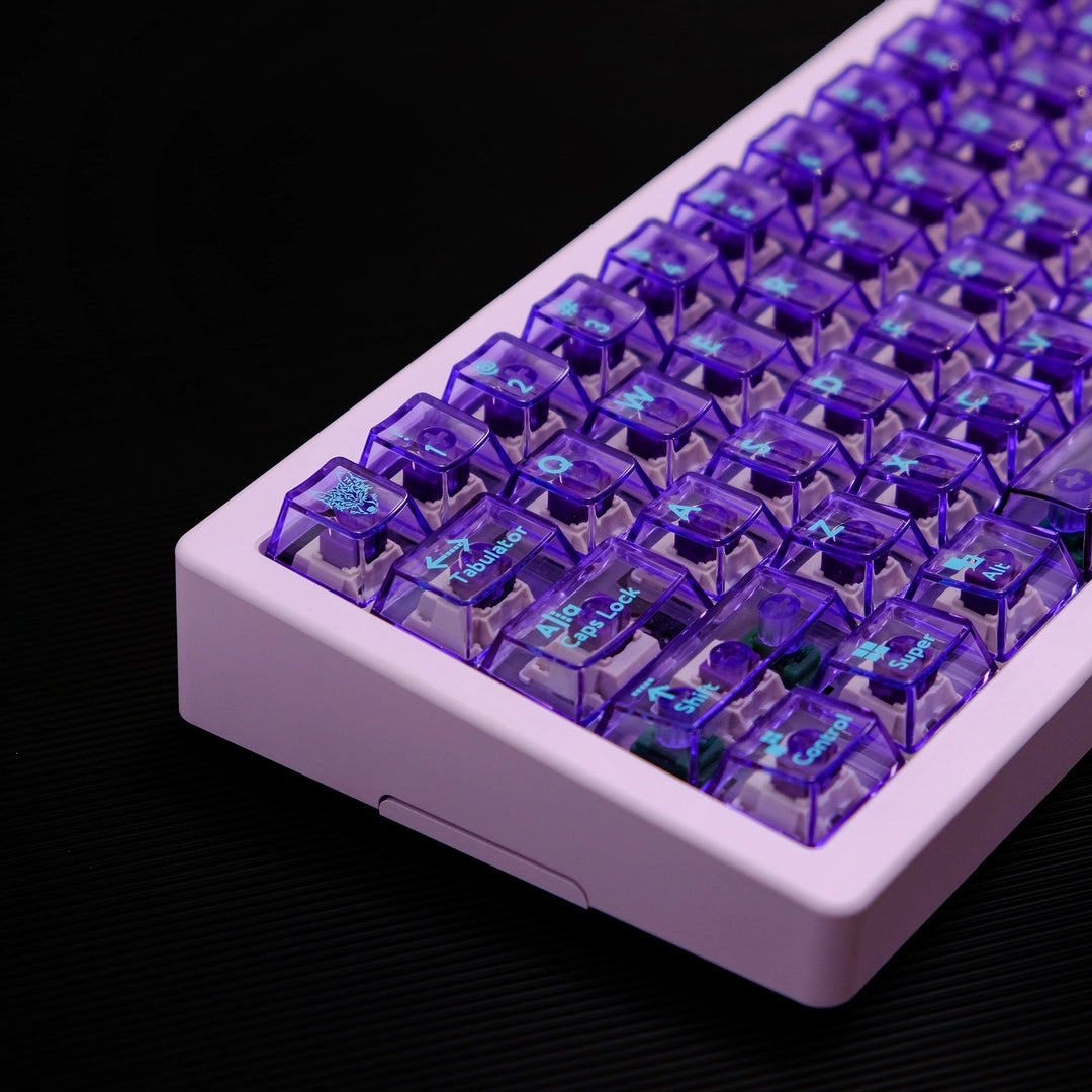 Purplae Keycaps Purple Transparent Keycaps Set - Finalkey