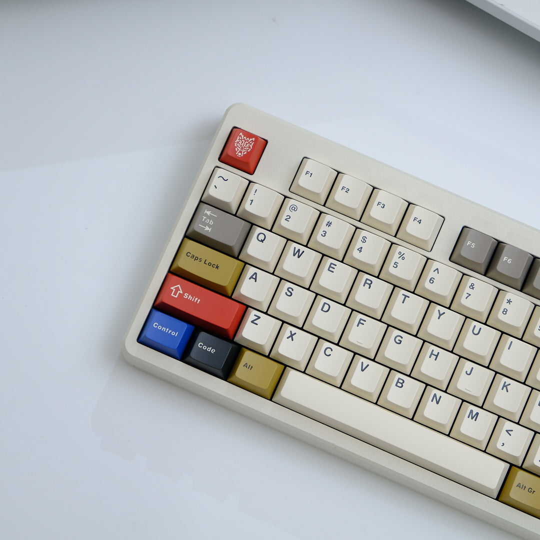 Retro Mixed Lights keycaps angle left top