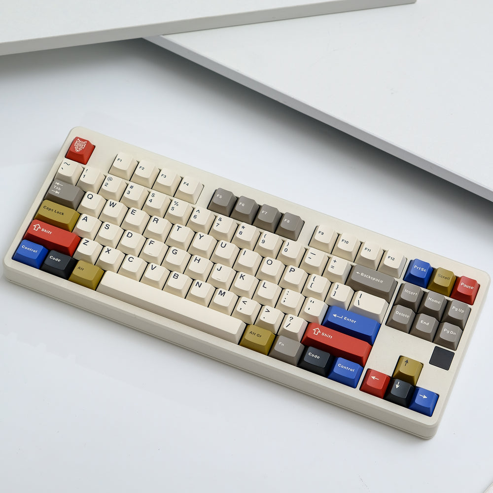 Retro Mixed Lights keycaps angle 1