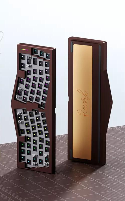 Weikav record alice keyboard brown color