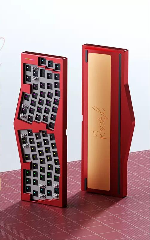 Weikav record alice keyboard red color