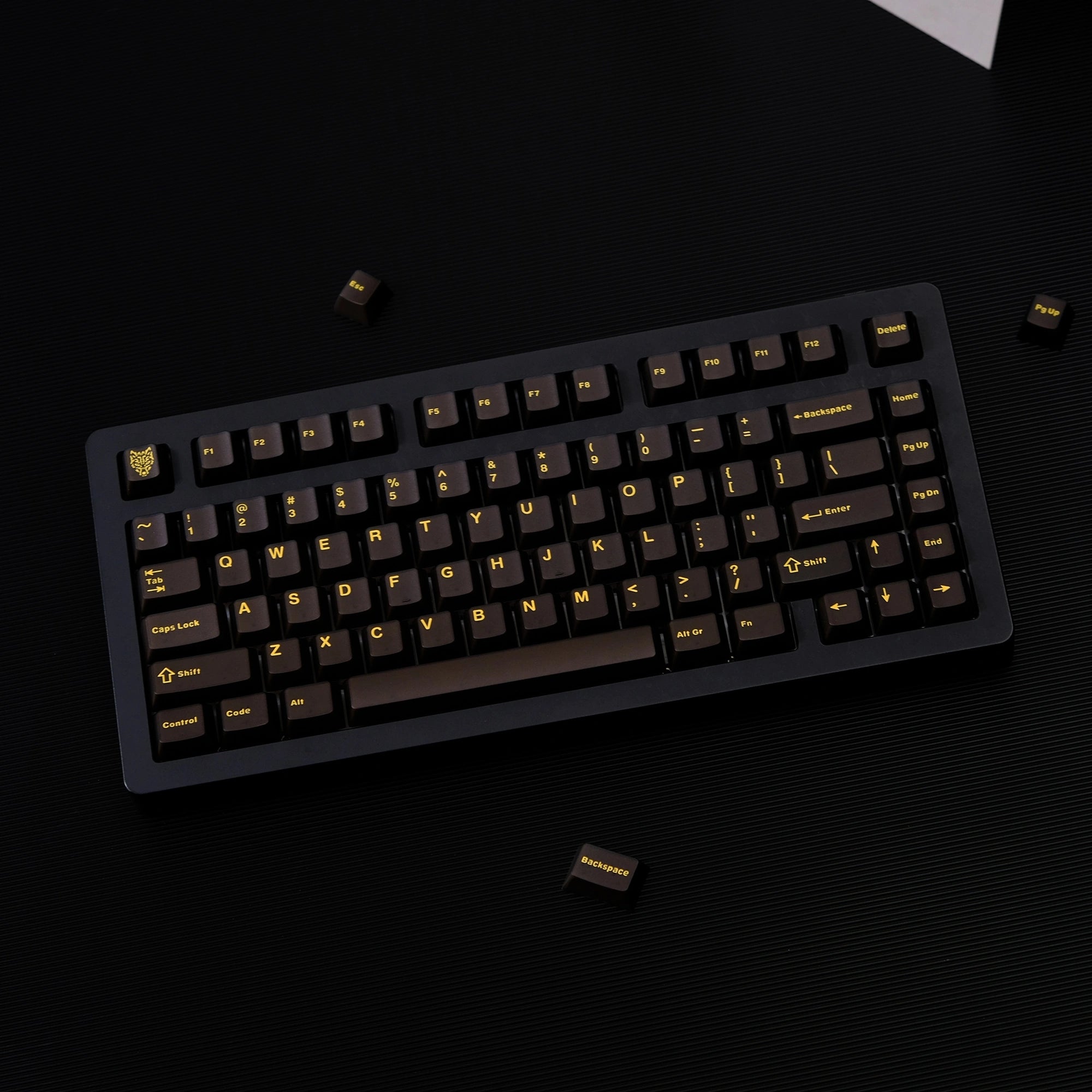 Black Gold Translucent Keycaps Set - Finalkey