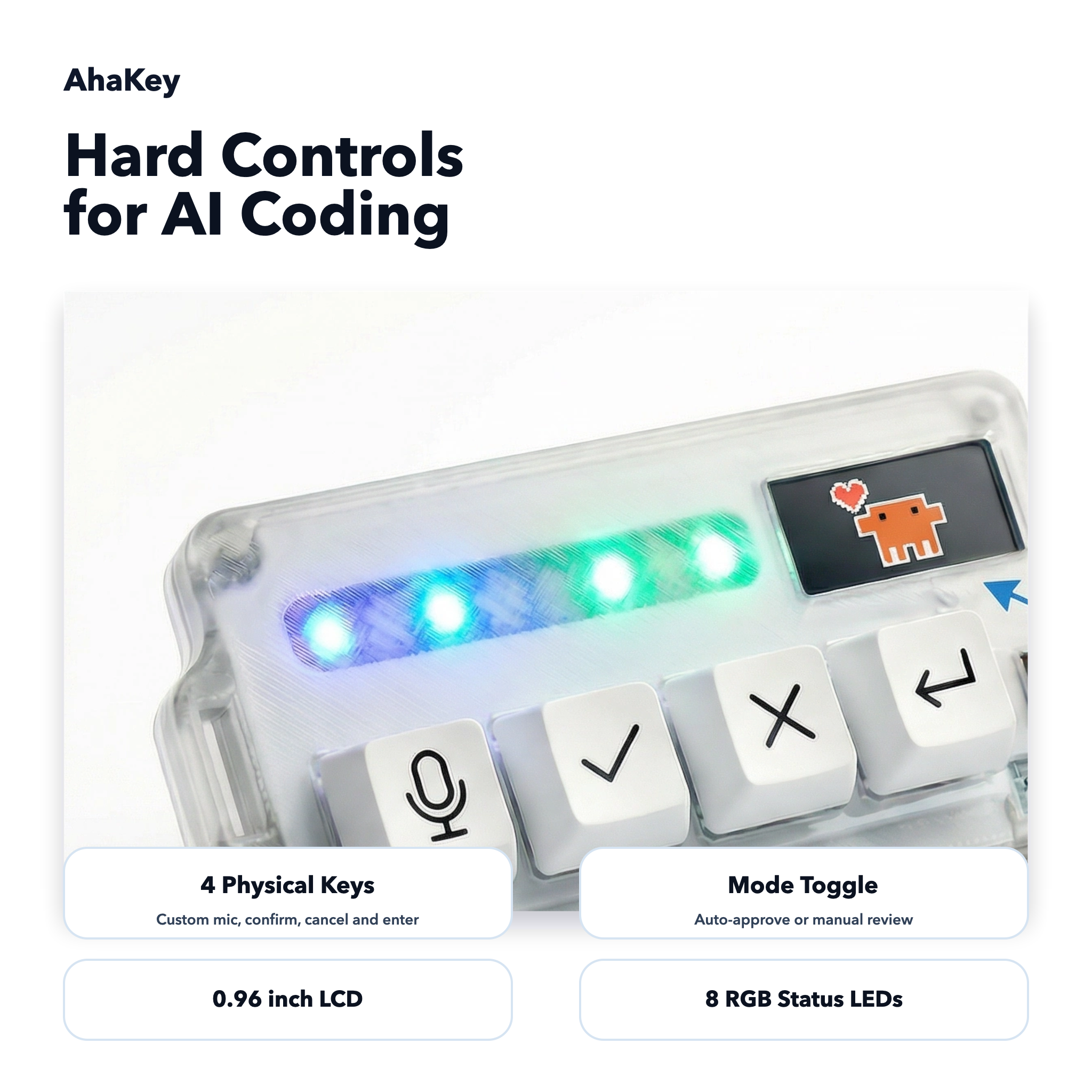 Finalkey x AhaKey X1 Vibe Coding Macro Keyboard