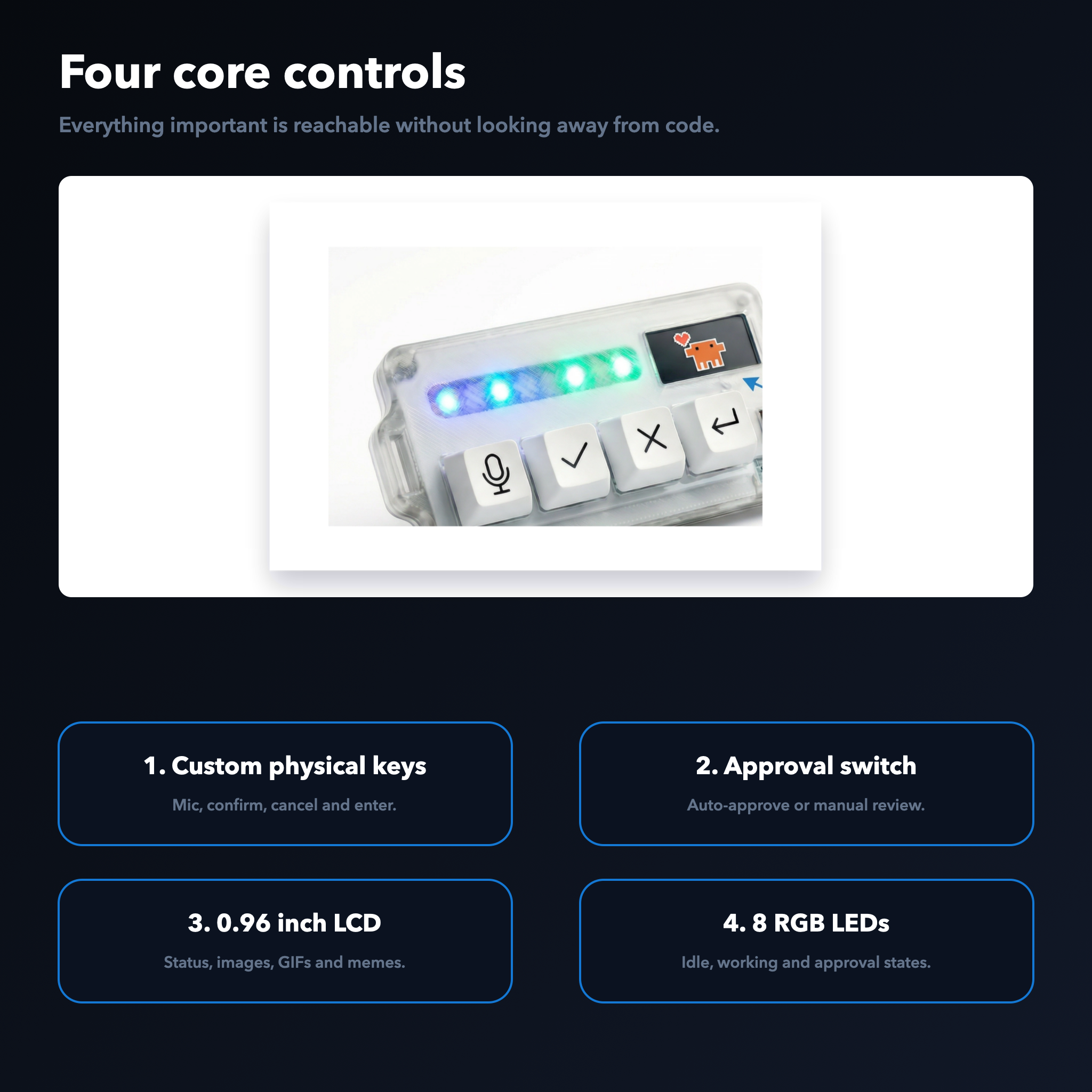 Finalkey x AhaKey X1 Vibe Coding Macro Keyboard