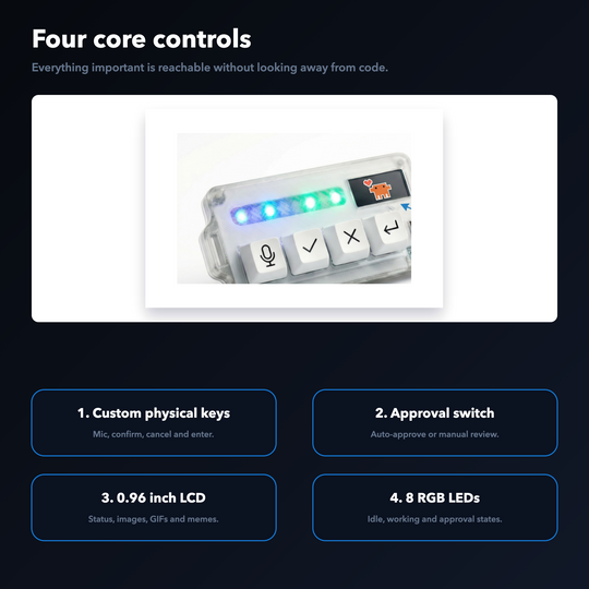 Finalkey x AhaKey X1 Vibe Coding Macro Keyboard