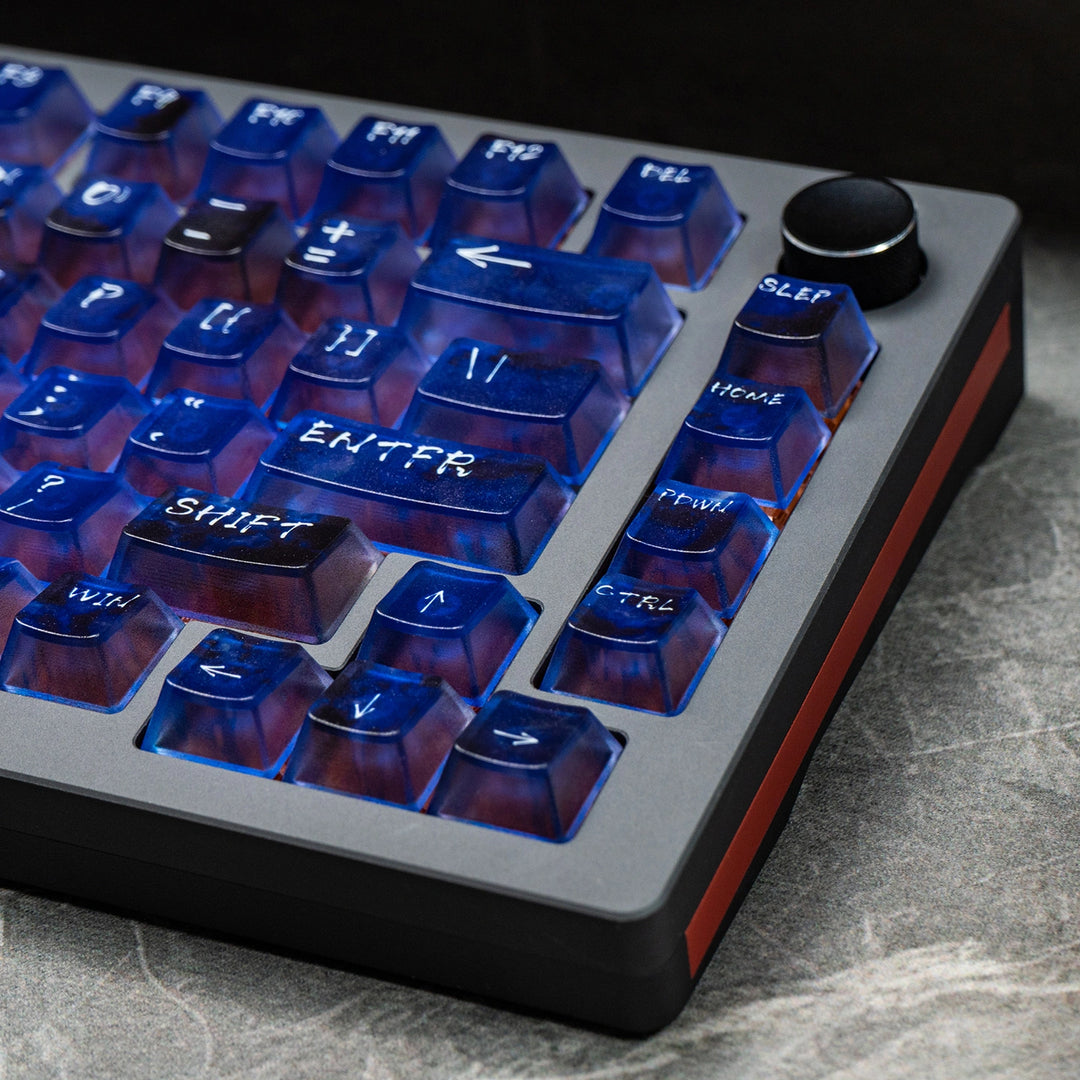 Transparent Red Gradient Keycaps Neon Gradient Transparent Keycaps – Finalkey