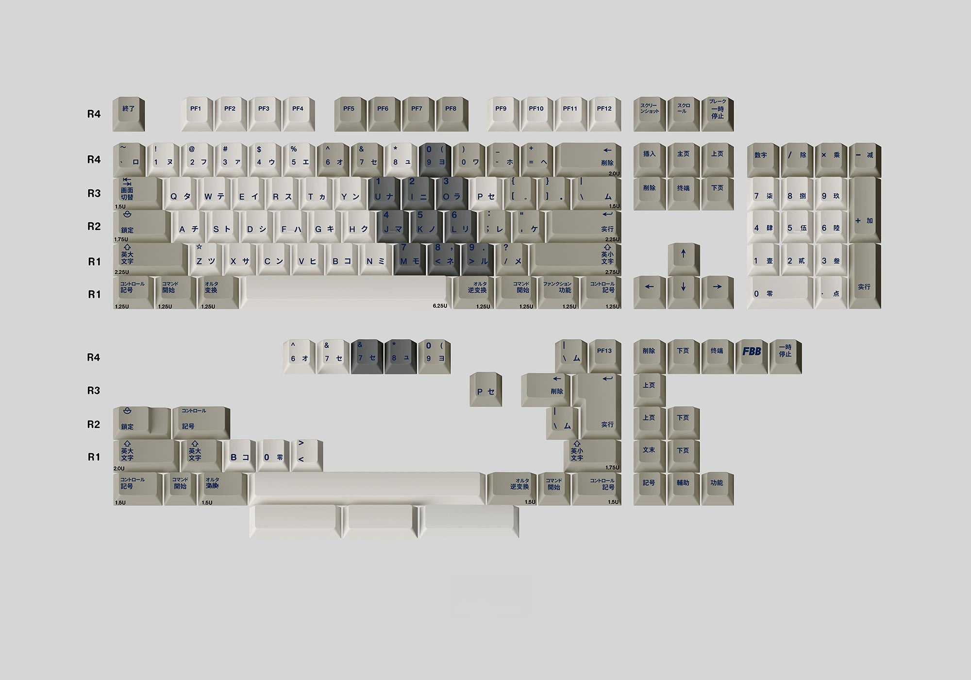 Retro FK201 Keycaps Set - Thumbnail 2