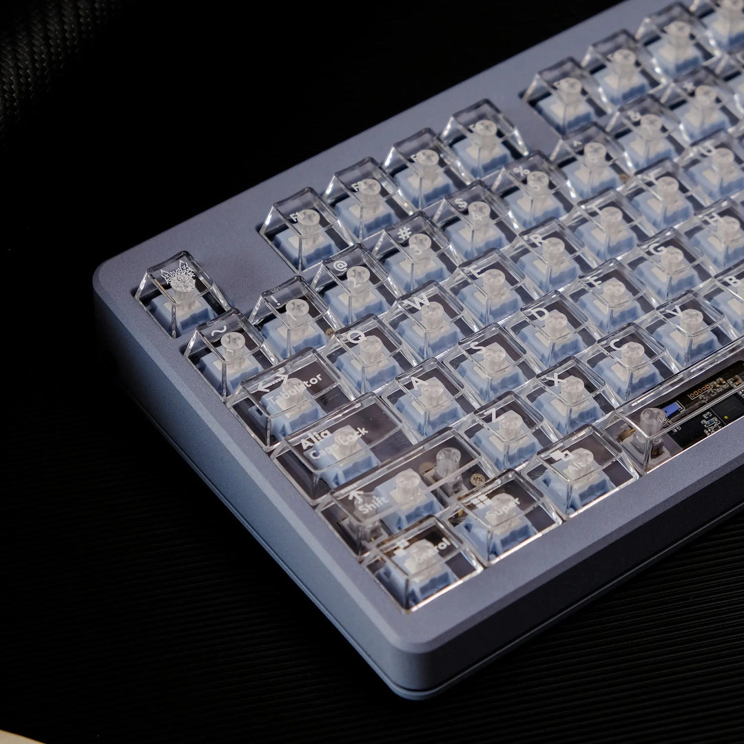 Transparent Matte Keycaps Full Crystal Clear Transparent Keycaps Set - Finalkey