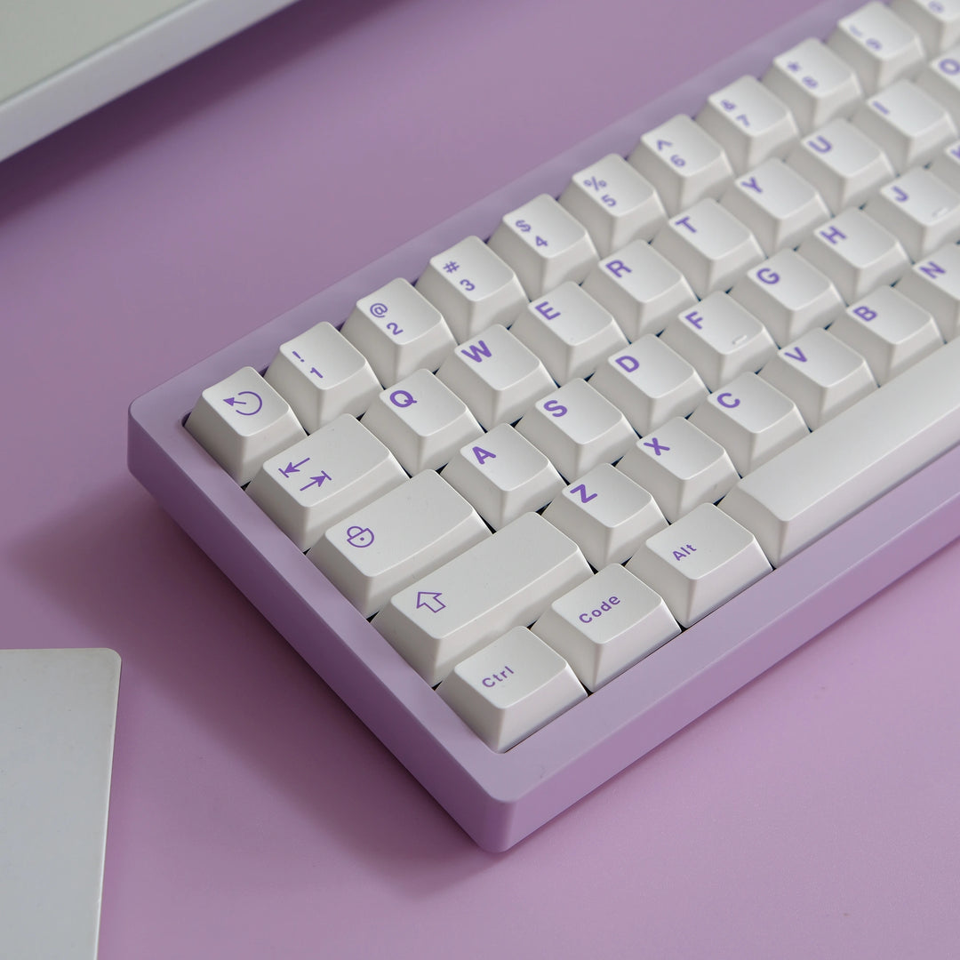 white_purple_keycaps_set