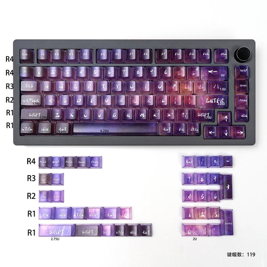 XingSui Gradient Transparent Keycaps